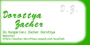 dorottya zacher business card